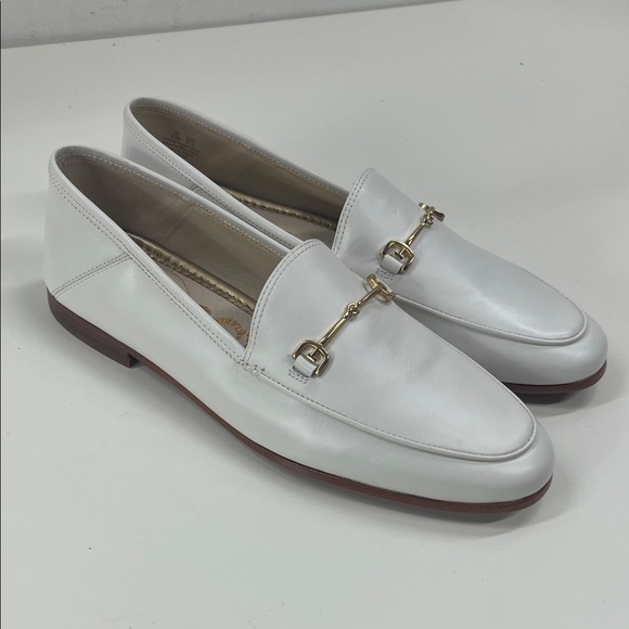 New Sam Edelman Loraine Bit Loafers in White Leather Size 8.5 - Picture 2 of 10